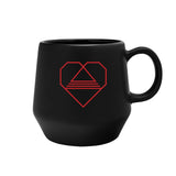 Tri-Angle Heart Black Mug