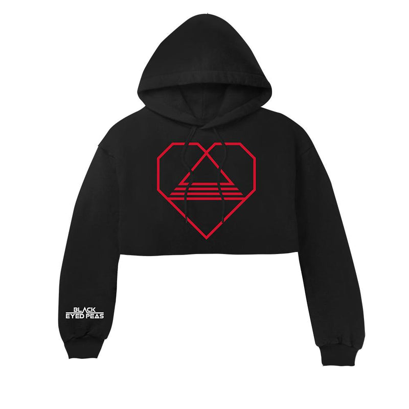 Tri-Angle Heart Cropped Hoodie